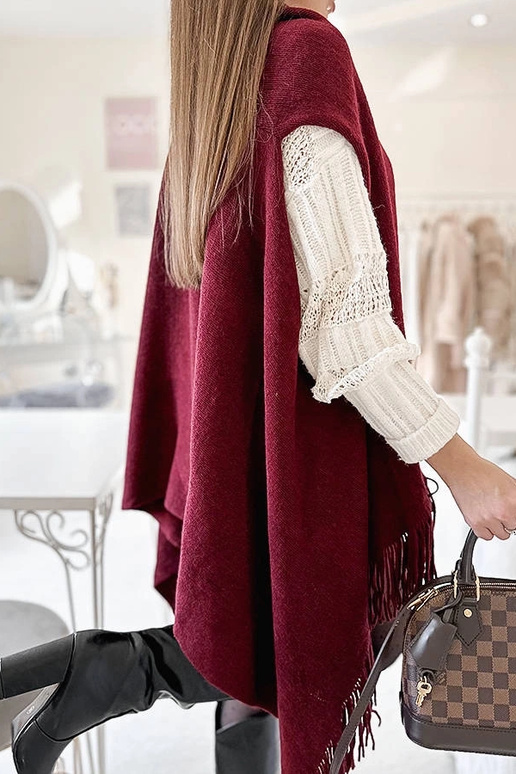 Bourgogne frynser sjal juni