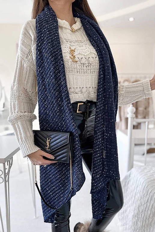 Khalil marineblåt polkaprikkede tørklæde Khalil marineblåt polkaprikkede tørklæde