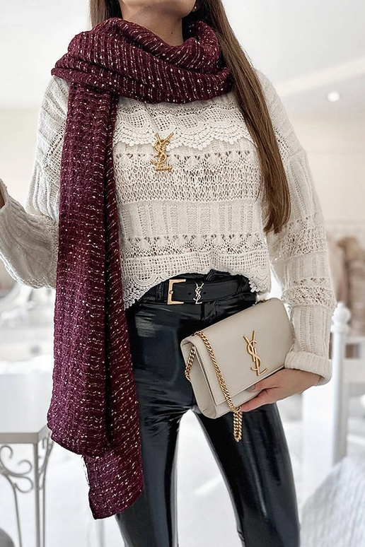 Khalil Burgundy Polka Dot tørklæde Khalil Burgundy Polka Dot tørklæde