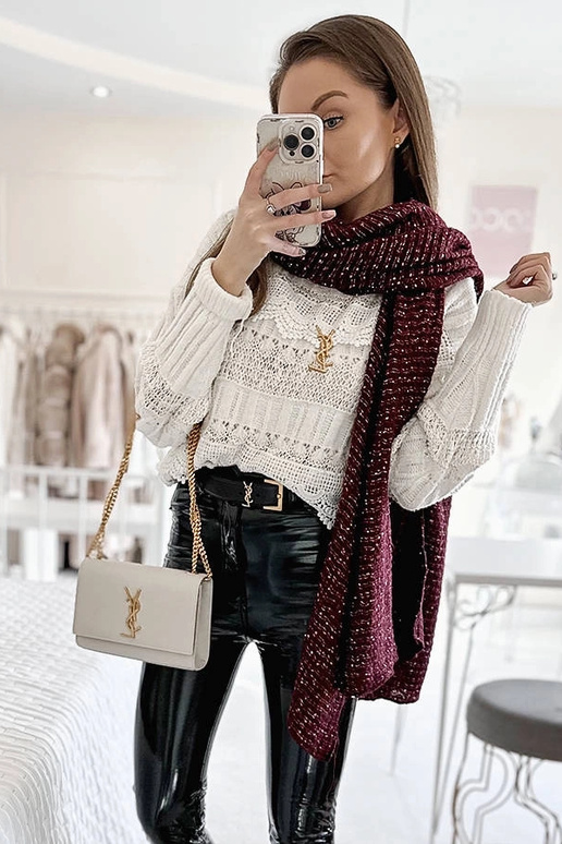 Khalil Burgundy Polka Dot tørklæde Khalil Burgundy Polka Dot tørklæde