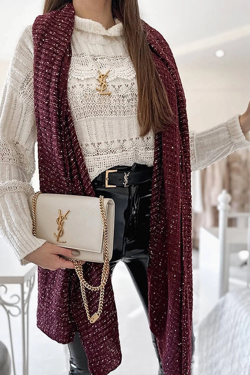 Khalil Burgundy Polka Dot tørklæde Khalil Burgundy Polka Dot tørklæde