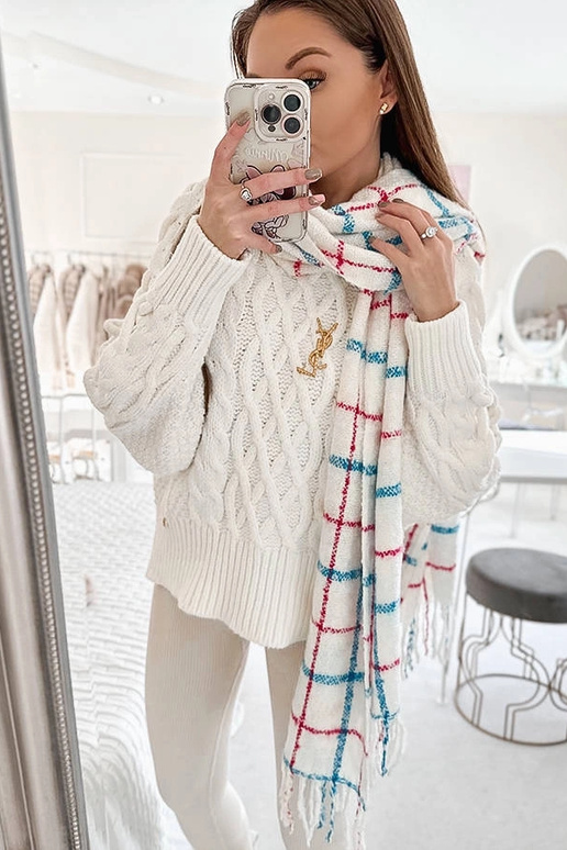 Rachael hvidt plaid tørklæde Rachael hvidt plaid tørklæde