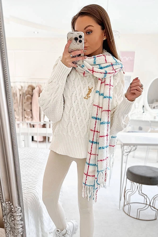 Rachael hvidt plaid tørklæde Rachael hvidt plaid tørklæde