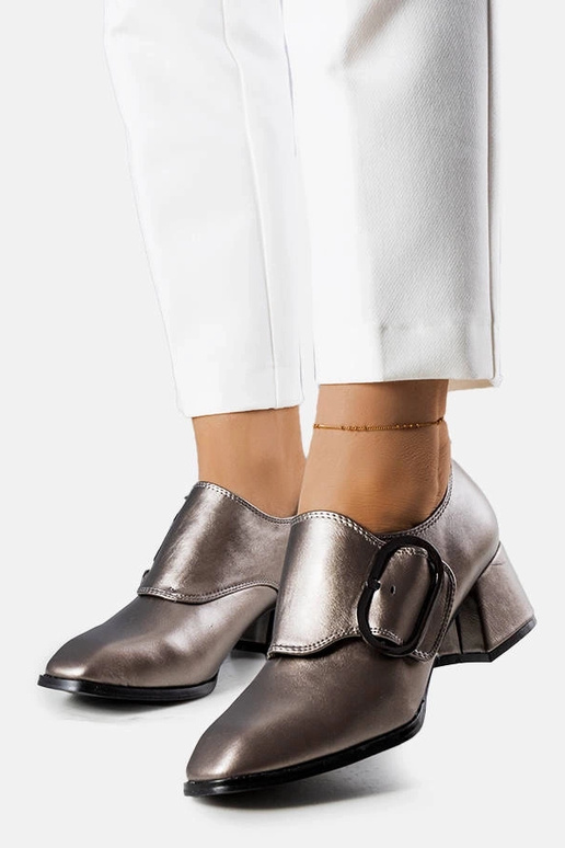 Ailani grå blokhælpumper Ailani grå blokhælpumper