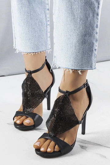 Sorte elegante højhælede...