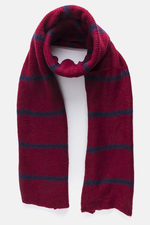 Bourgogne tørklæde med marine striber... Bourgogne tørklæde med marine striber...