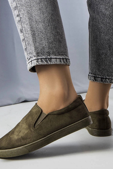 Groene sportieve schoenen van kunstsuède Leroy 2