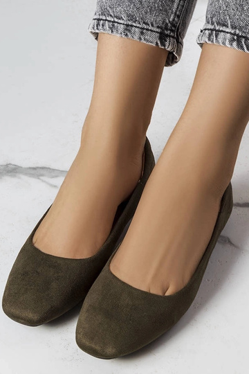 Jules groene schoenen van kunstsuède ballet 2