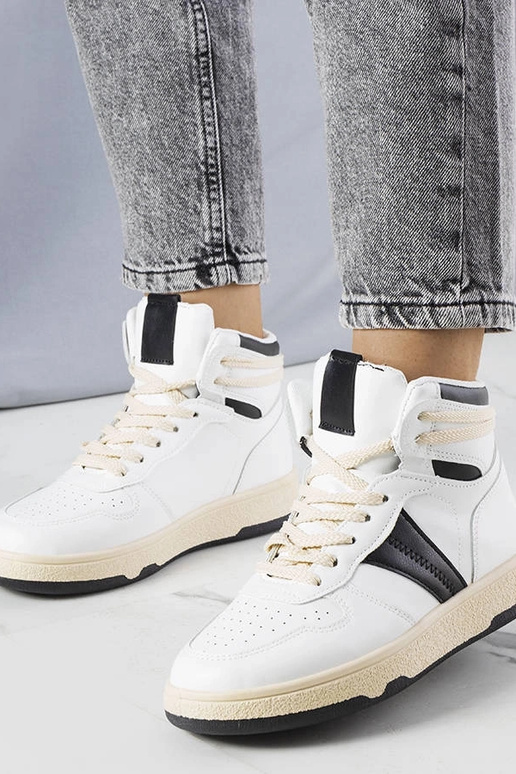Robin sorte og hvide high top sneakers