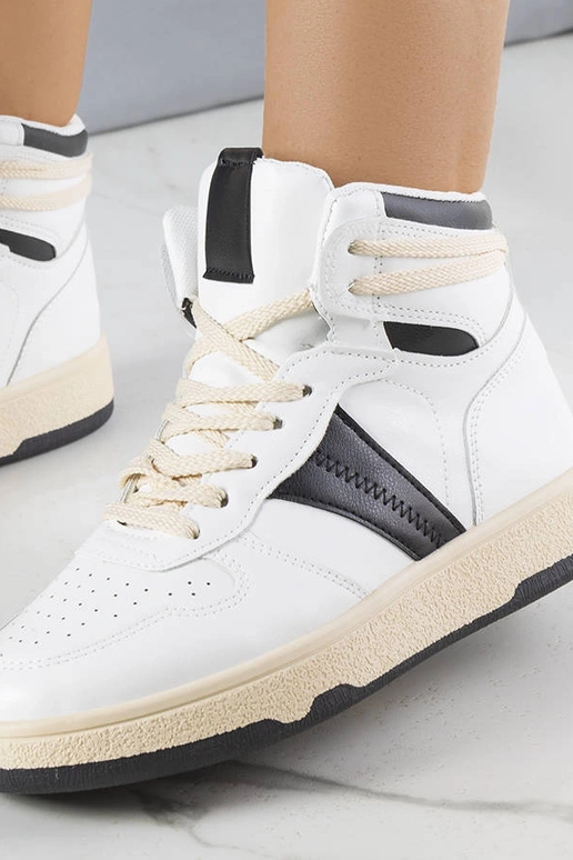 Robin sorte og hvide high top sneakers