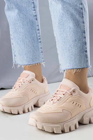 Pink sneakers med en massiv Inez-sål 2