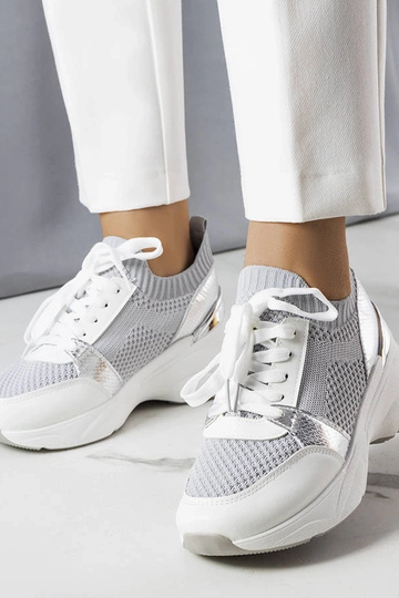 Anns grå wedge sneakers 2