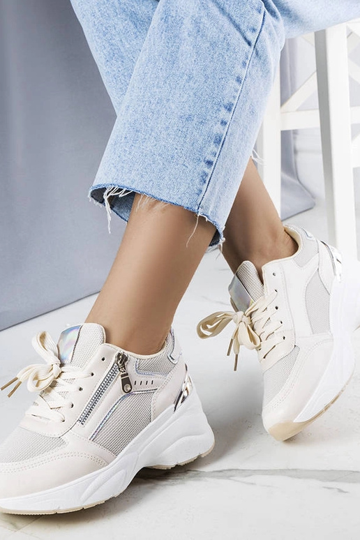 Stacey beige wedge sneakers Stacey beige wedge sneakers