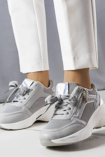 Stacey grå wedge sneakers