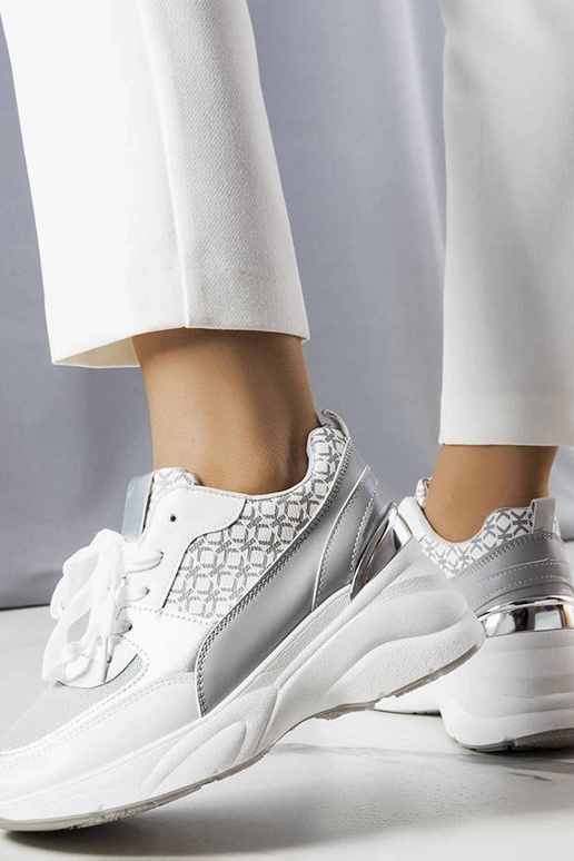 Grijze sportschoenen met monogram,...