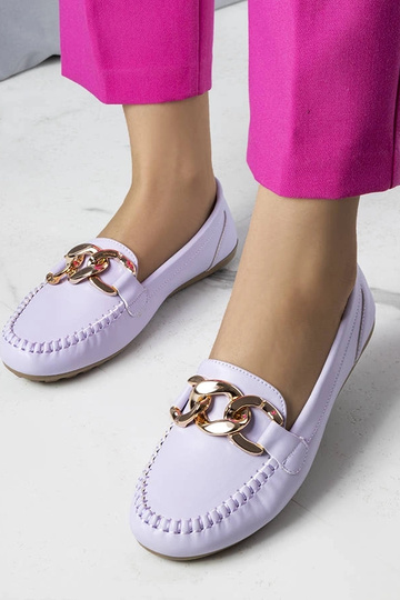 Lilla loafers med kæde Norma