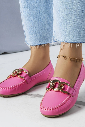 Pink loafers med kæde Norma