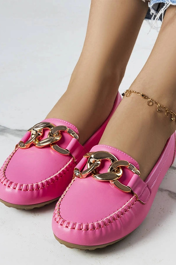 Pink loafers med kæde Norma 2