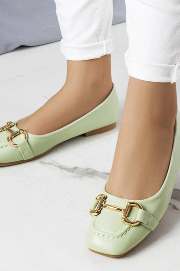 Groene schoenen met gouden...