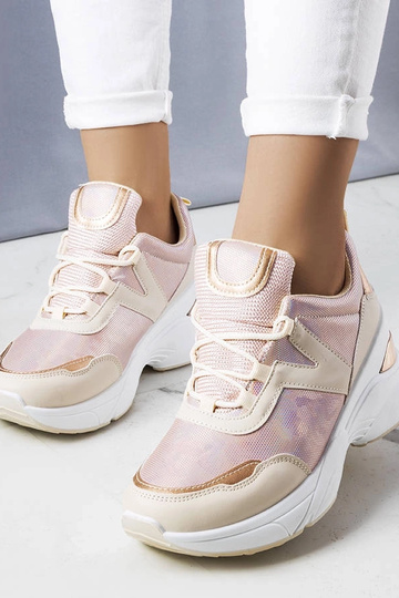 Pink sneakers med metalliske indlæg Ruais