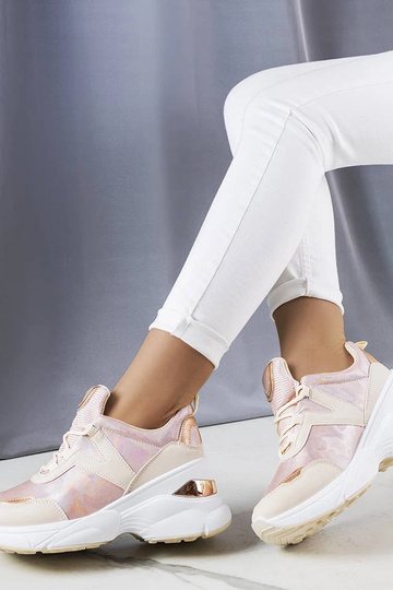 Pink sneakers med metalliske indlæg Ruais 2