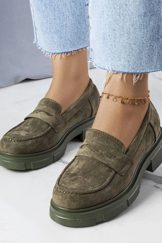 Groene instappers van eco-suède,...