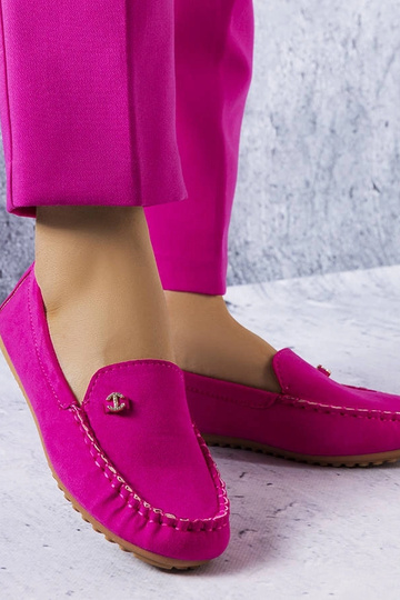 Pink loafers med læder...