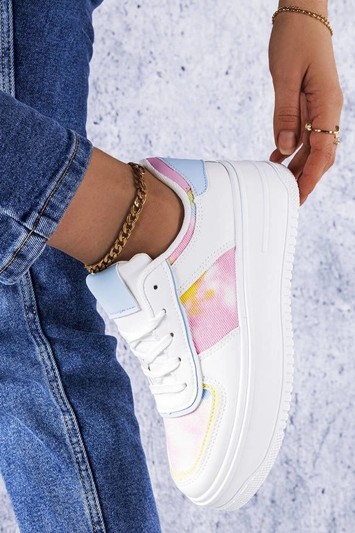 Hvide og blå Heloise platform sko Hvide og blå Heloise platform sko