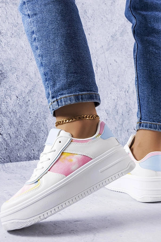 Hvide og blå Heloise platform sko Hvide og blå Heloise platform sko