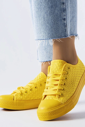Thibodeau gule vævede sneakers