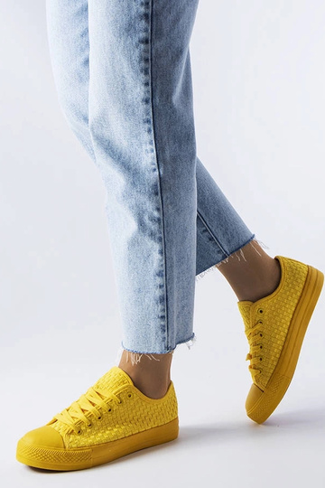 Thibodeau gule vævede sneakers 2