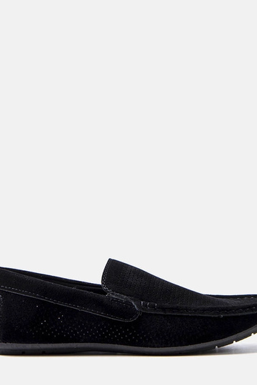 Zwarte heren mocassins met...