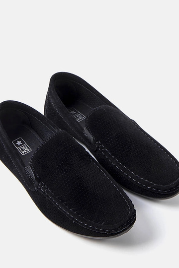 Zwarte heren mocassins met... 2