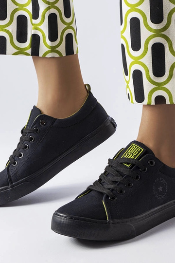Sorte stof sneakers Big...