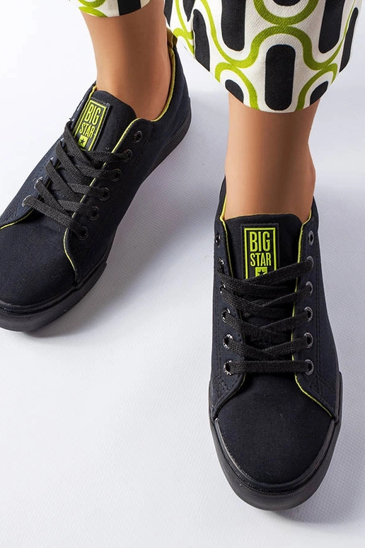 Sorte stof sneakers Big Star LL274247 Sorte stof sneakers Big Star LL274247