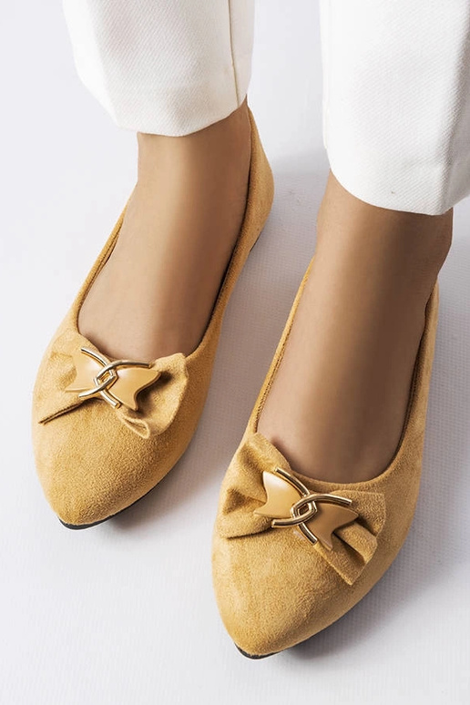 Jette Beige Ballerina med spidstå