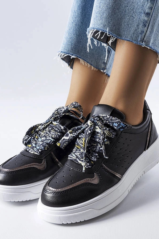Sorte Pryor Ribbon Sneakers Sorte Pryor Ribbon Sneakers