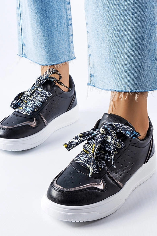 Sorte Pryor Ribbon Sneakers Sorte Pryor Ribbon Sneakers