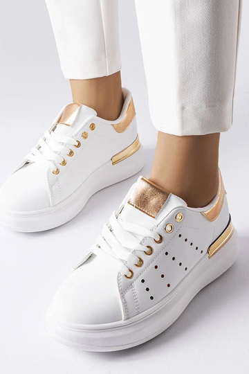 Hvide sneakers med farverig...