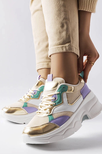 Séguin Sneakers i hvid og guld til kvinder