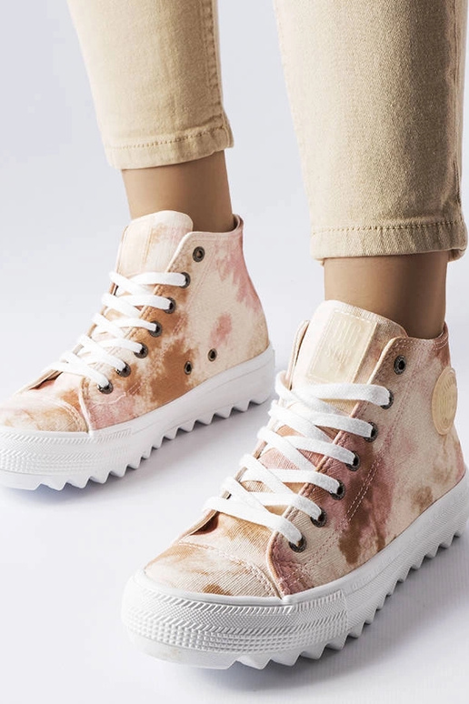 Beige mønstrede Big Star sneakers...