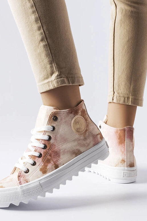 Beige mønstrede Big Star sneakers...