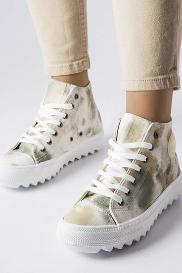 Big Star grønne mønstrede sneakers LL274047