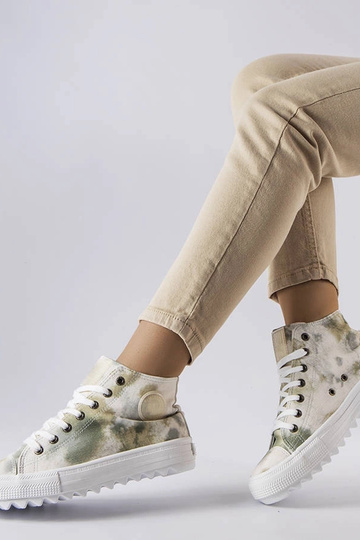Big Star grønne mønstrede sneakers LL274047 2