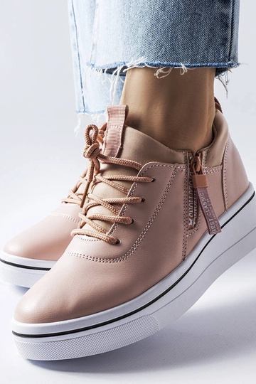 Pink low-top sneakers fra... 2