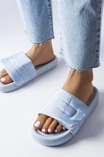 Blå velcro-fastgjorte flip-flops Aleron