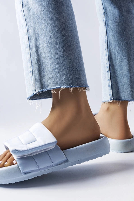 Blå velcro-fastgjorte flip-flops Aleron