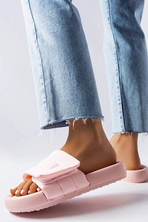 Aleron pink velcro flip flops