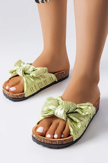 Grønne flip-flops med sløjfe fra Duplanty