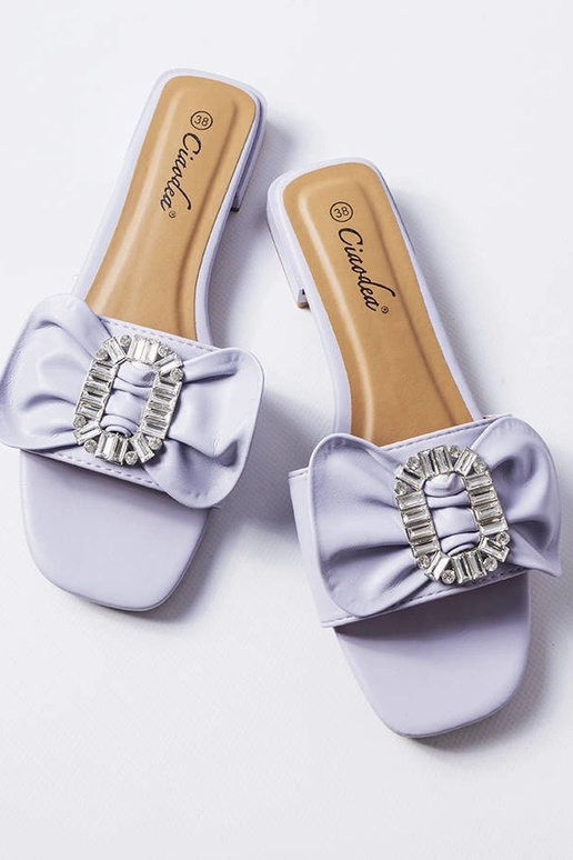 Lilla elegante sandaler med zirkoner...